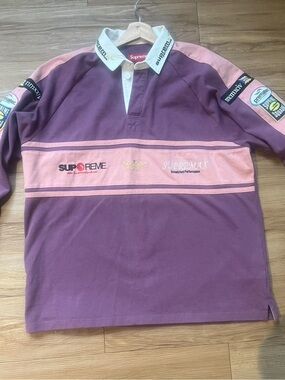 Supreme Two-Tone Purple & White Rugby Polo